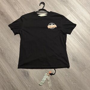 Off-White Black Short Sleeve Tee with Graphic